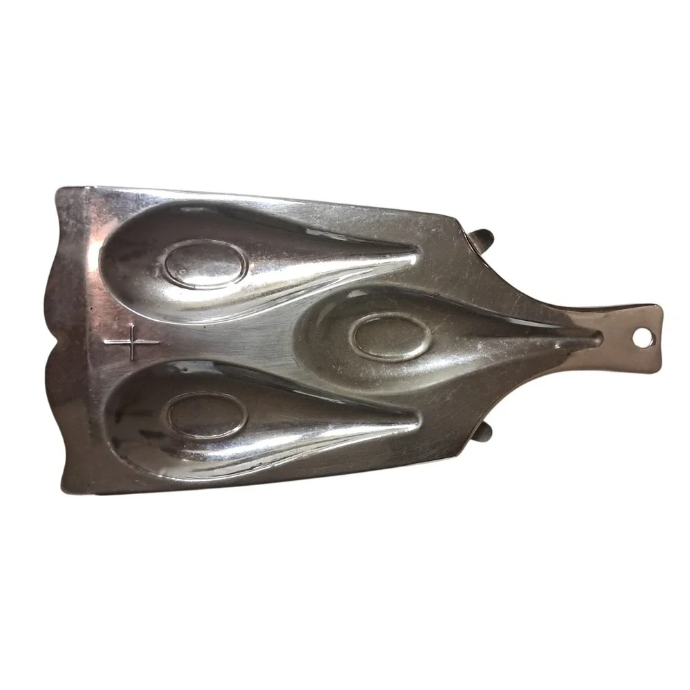 Spoonrest Vintage Metal Silver 3 Spoonrest Spots